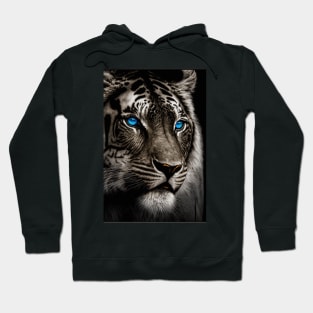 Tiger with blue eyes Hoodie